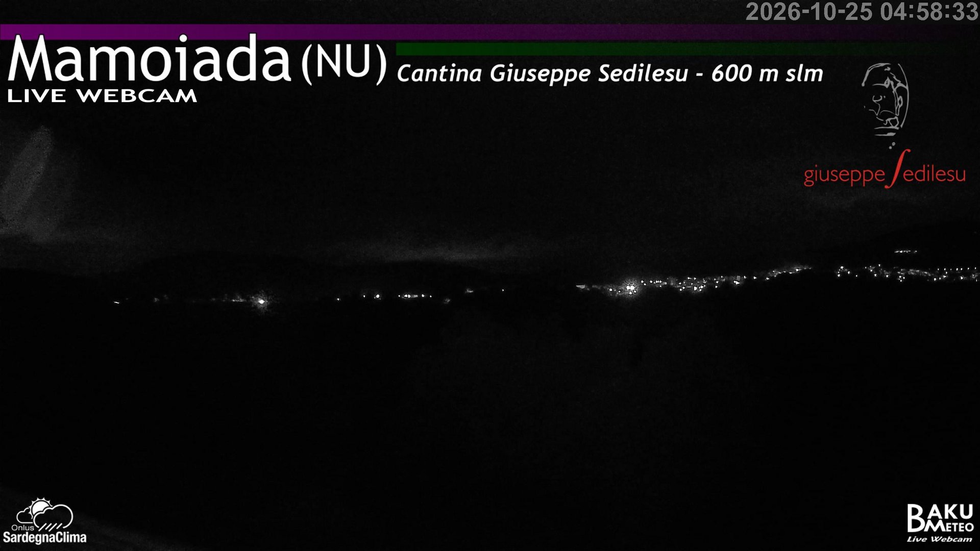 time-lapse frame, Mamoiada webcam