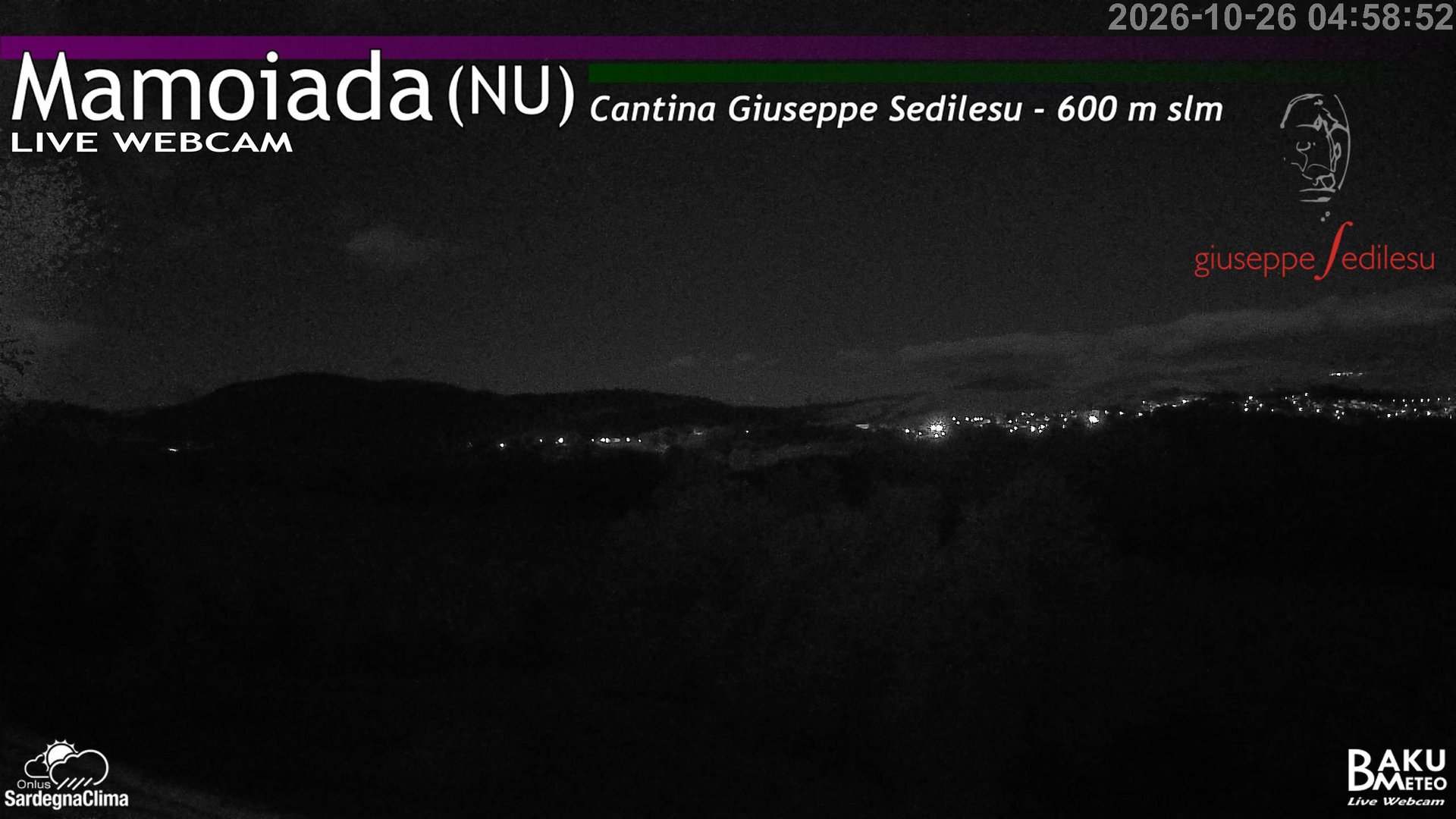 time-lapse frame, Mamoiada webcam