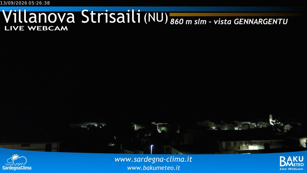 time-lapse frame, Villanova Strisaili webcam