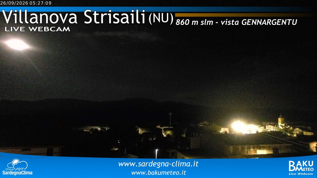 time-lapse frame, Villanova Strisaili webcam