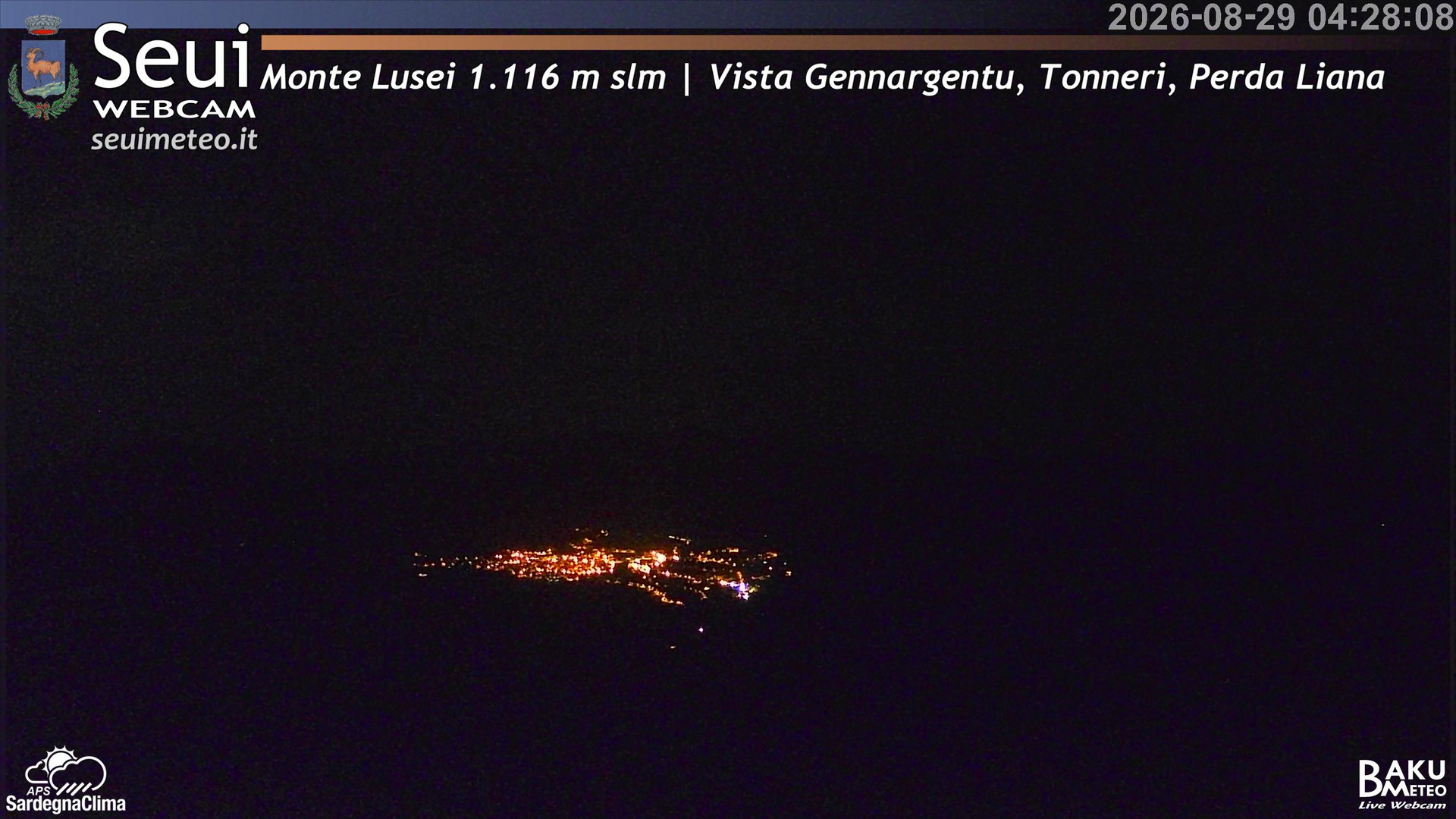 time-lapse frame, Monte Lusei Panoramica webcam