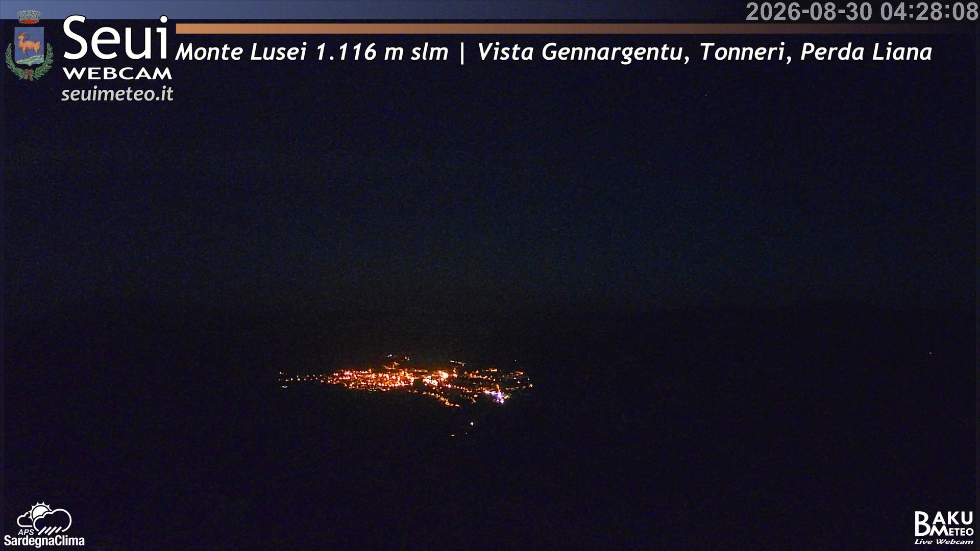time-lapse frame, Monte Lusei Panoramica webcam