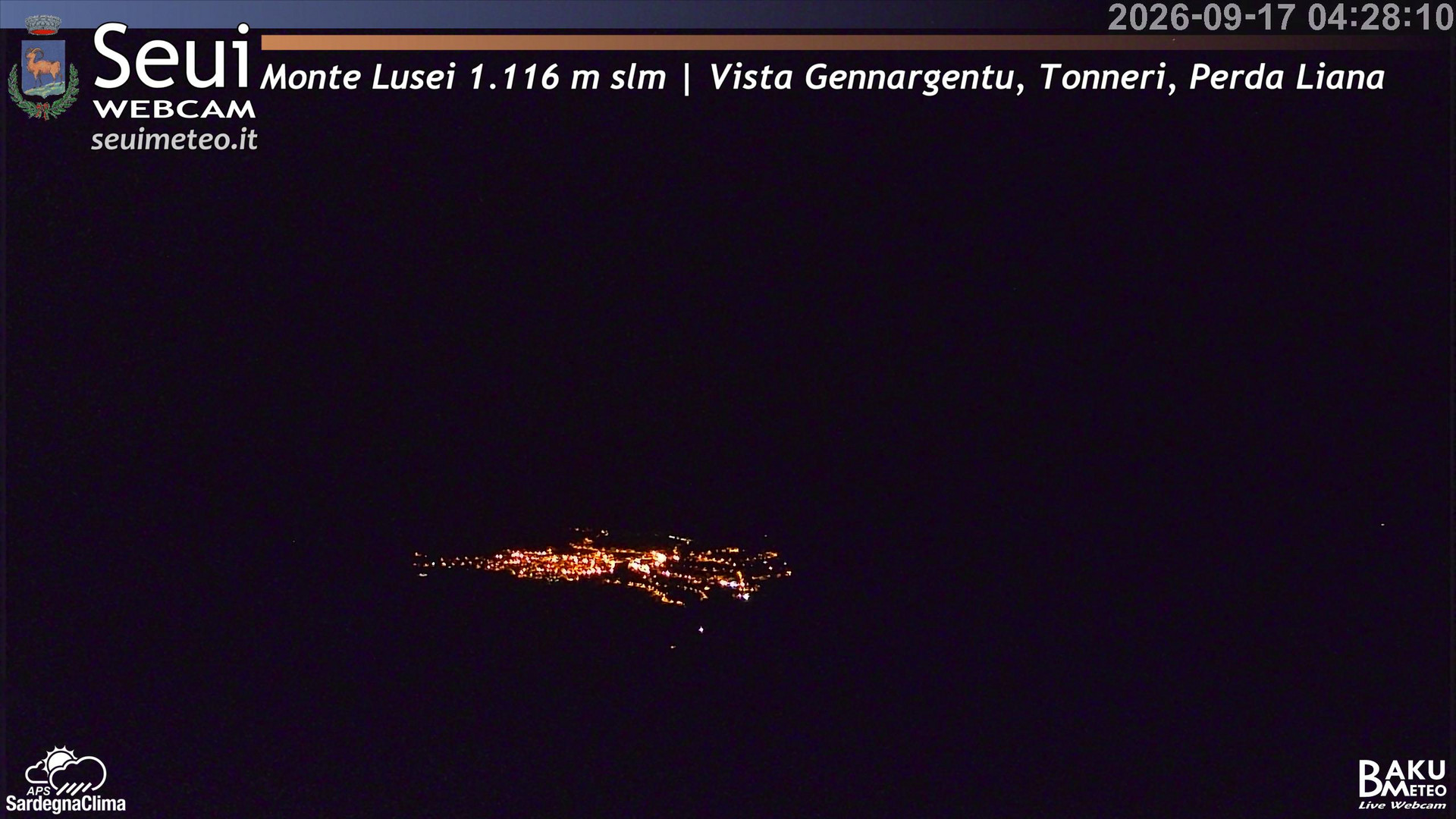 time-lapse frame, Monte Lusei Panoramica webcam