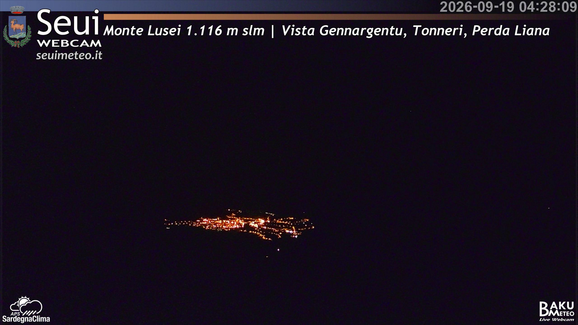 time-lapse frame, Monte Lusei Panoramica webcam