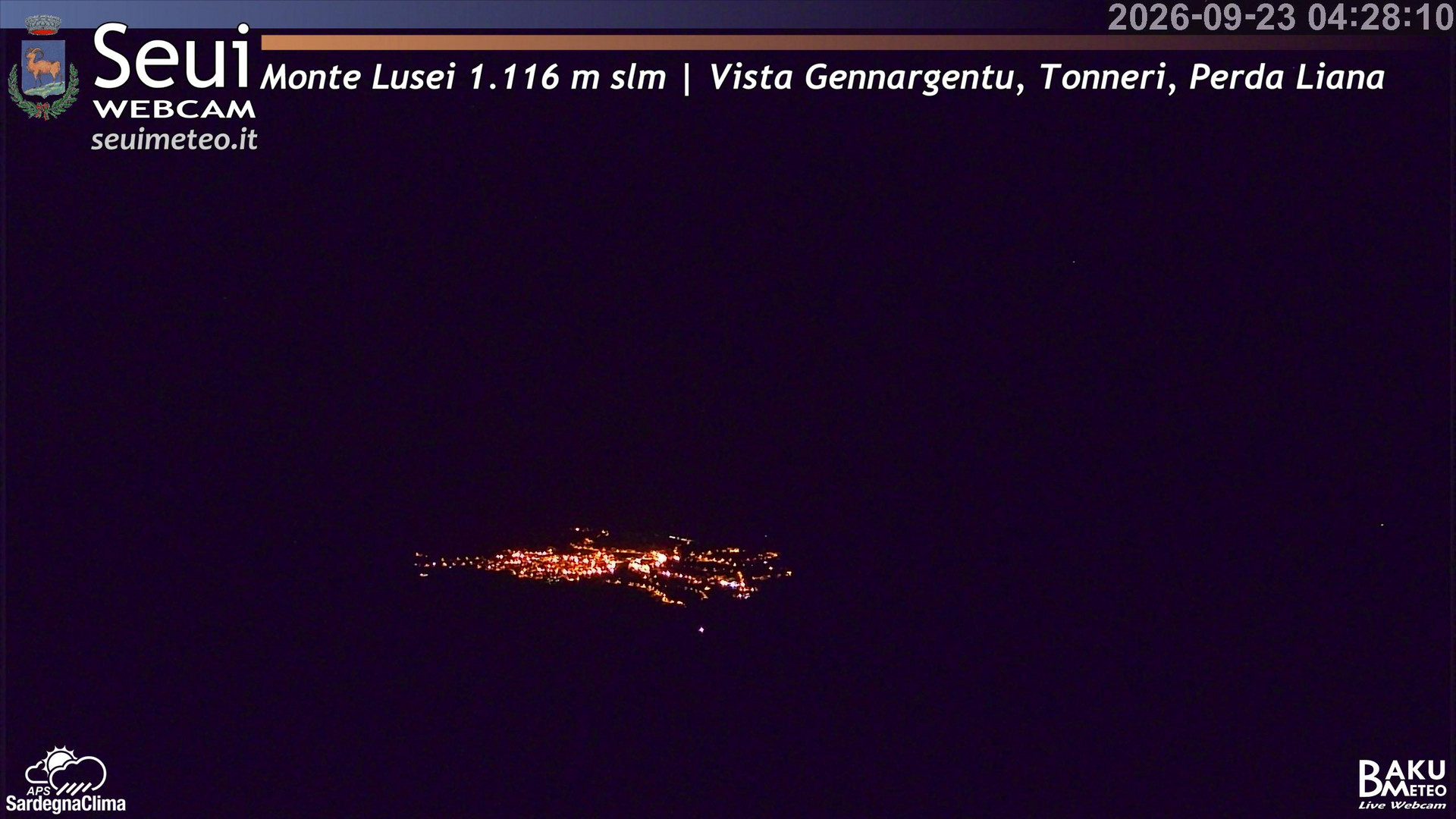 time-lapse frame, Monte Lusei Panoramica webcam