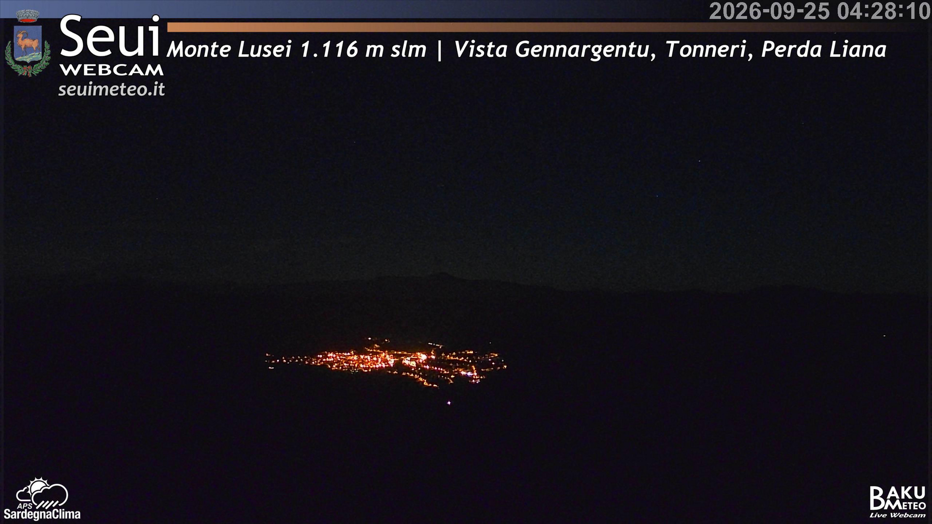 time-lapse frame, Monte Lusei Panoramica webcam