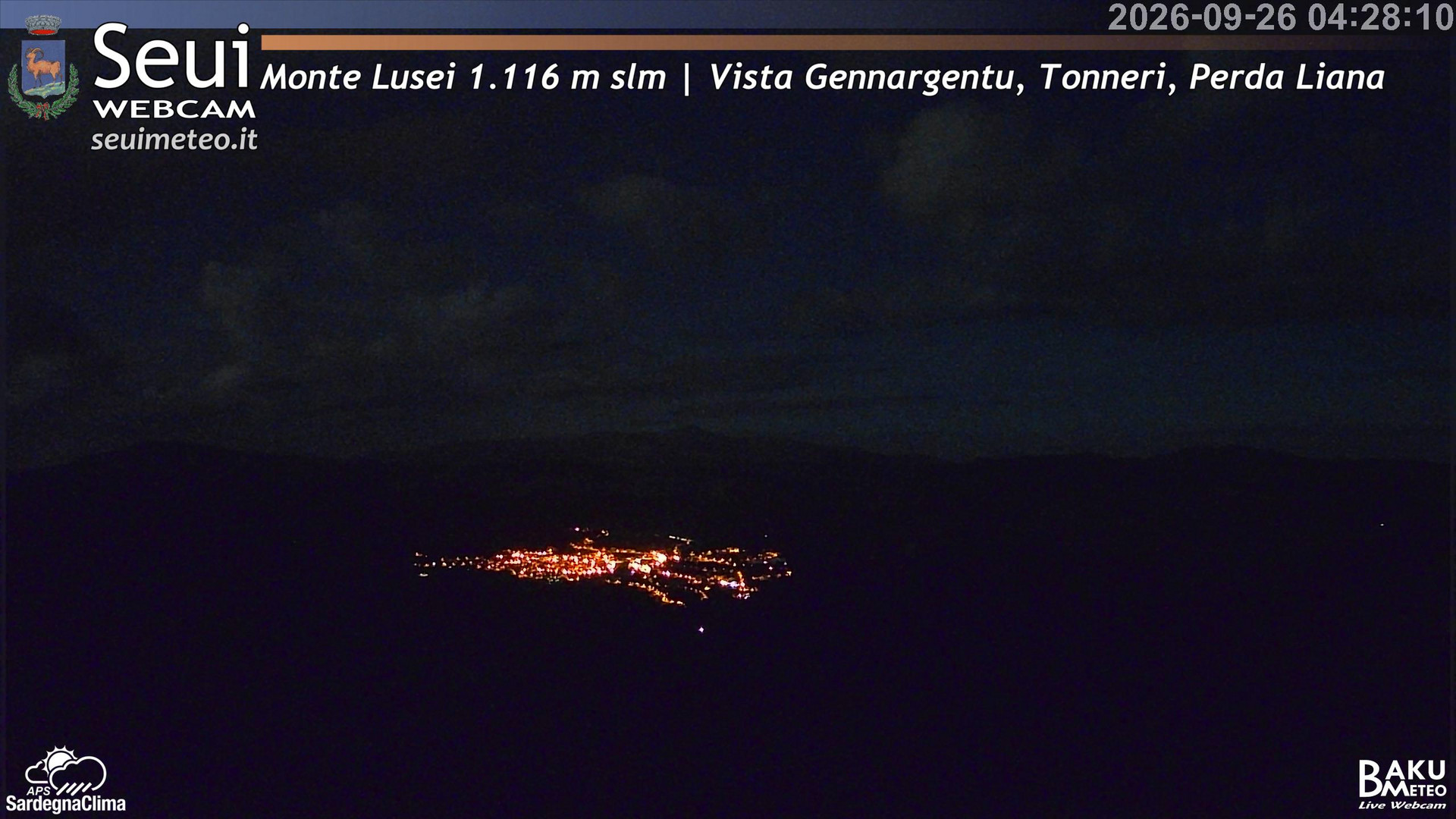 time-lapse frame, Monte Lusei Panoramica webcam