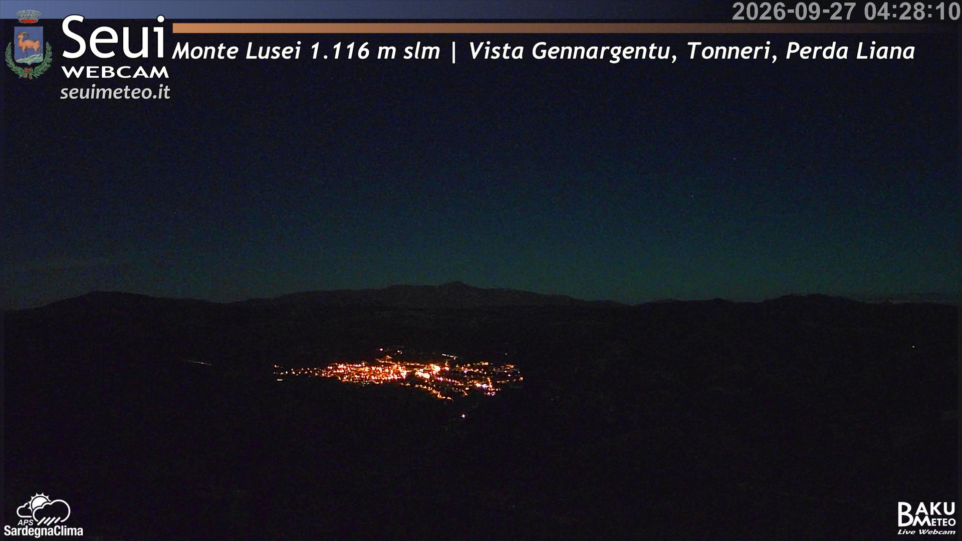 time-lapse frame, Monte Lusei Panoramica webcam
