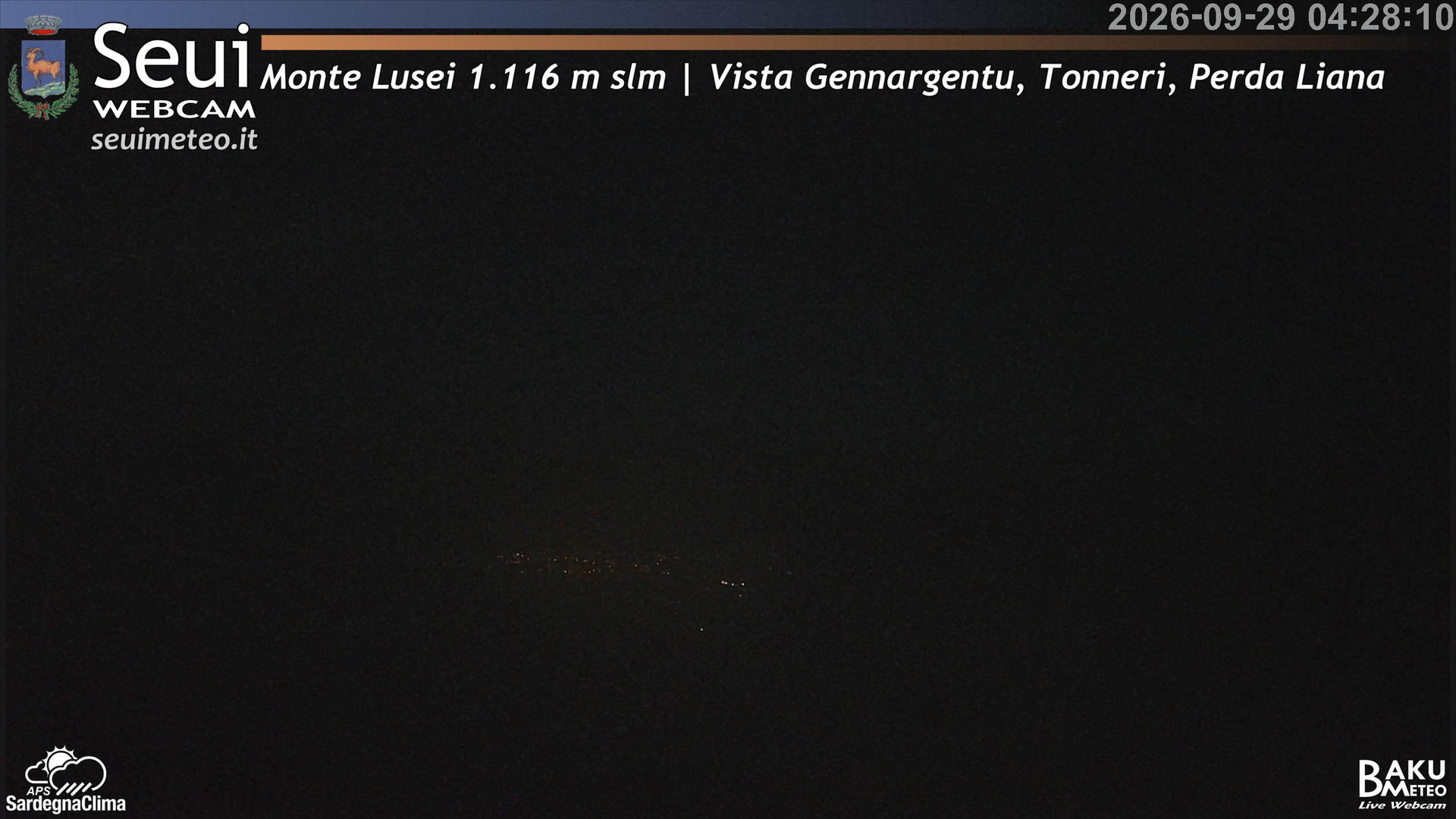time-lapse frame, Monte Lusei Panoramica webcam