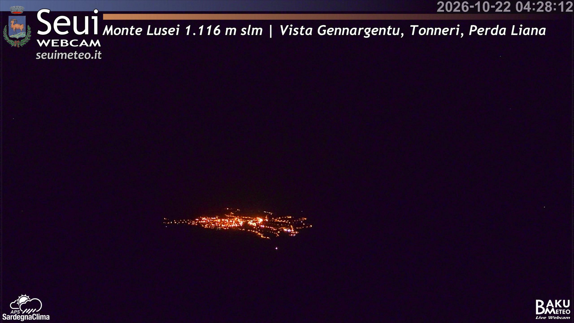 time-lapse frame, Monte Lusei Panoramica webcam