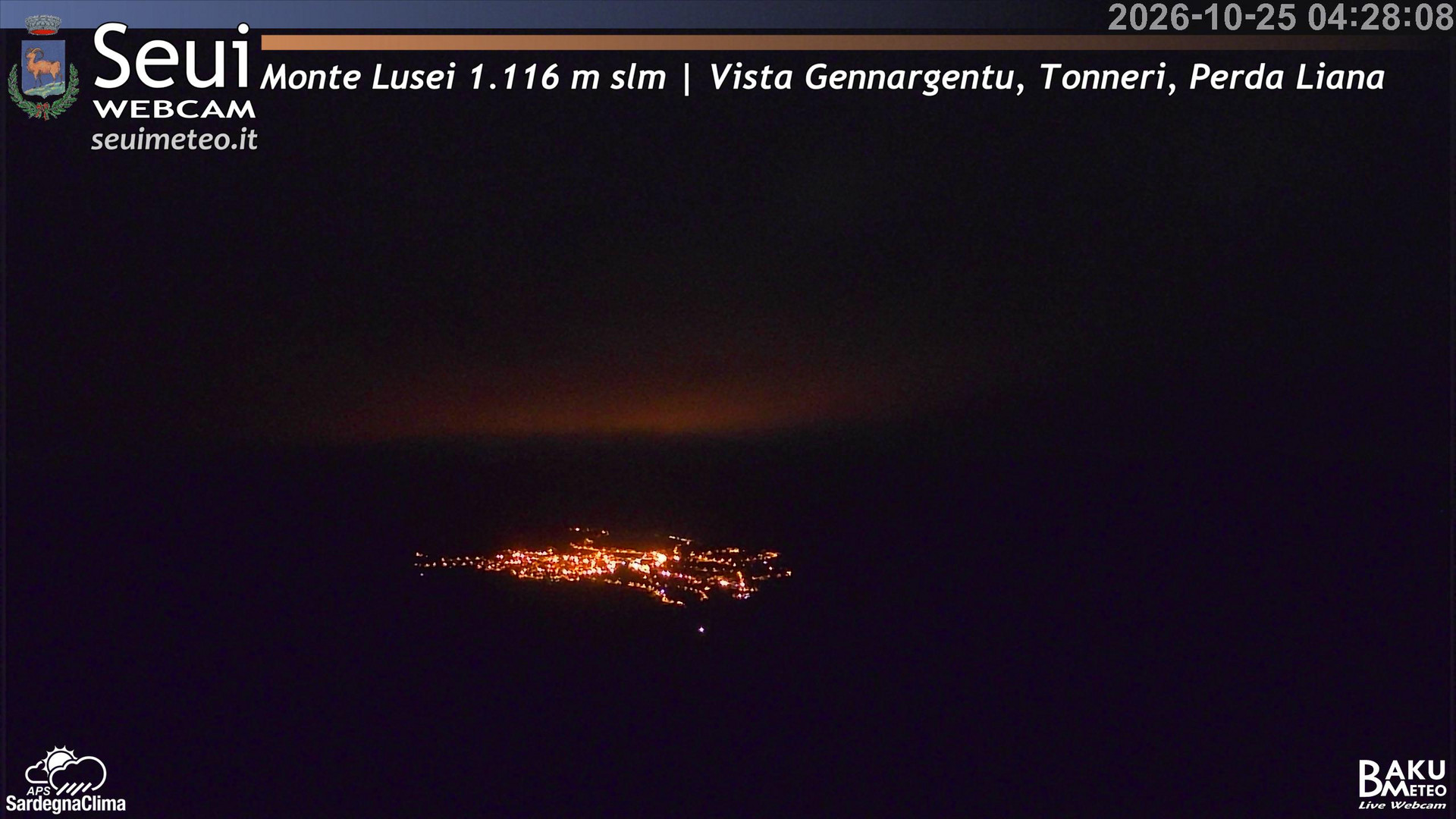time-lapse frame, Monte Lusei Panoramica webcam