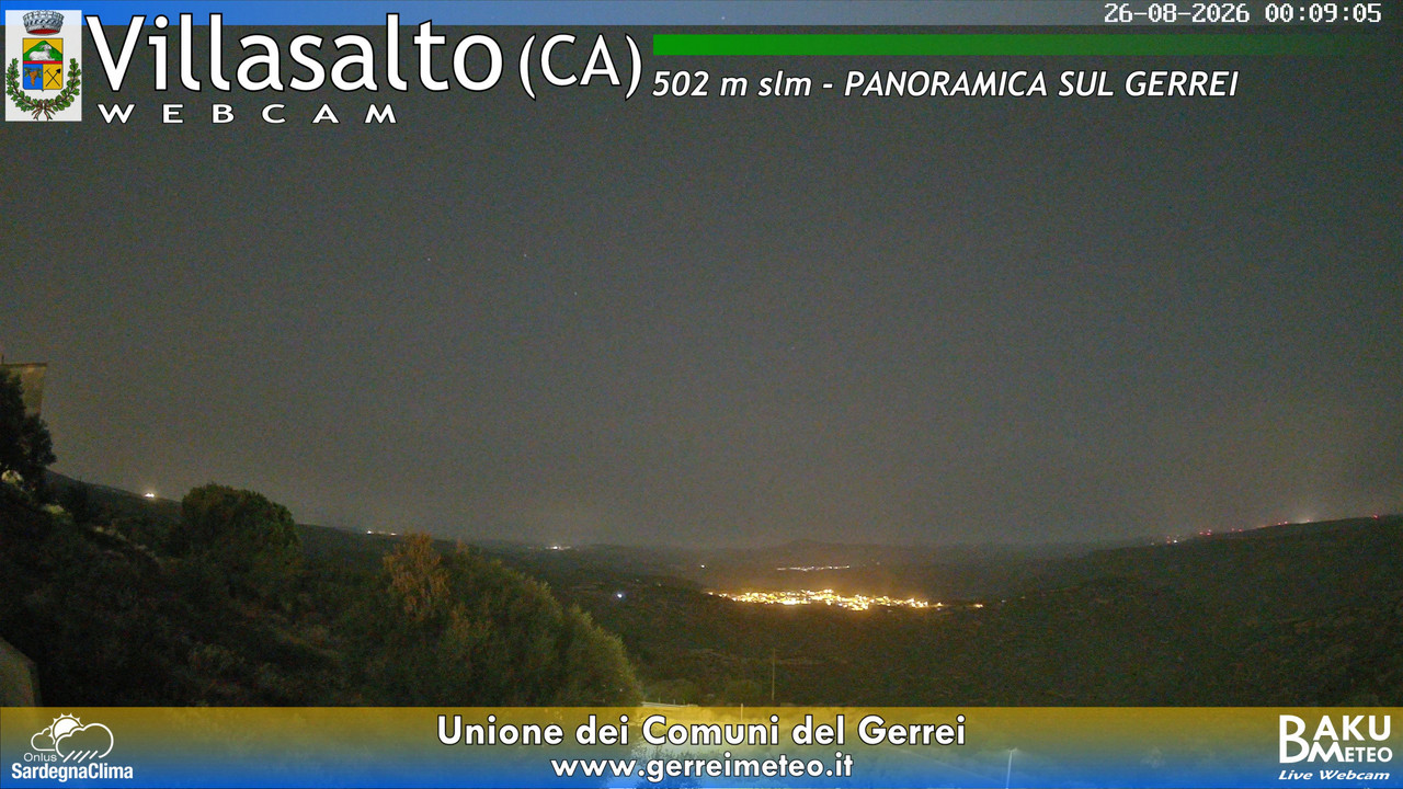 time-lapse frame, Villasalto webcam