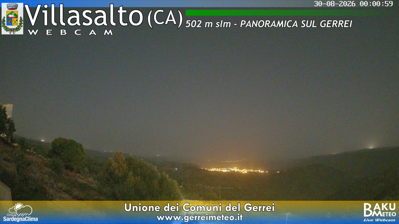 time-lapse frame, Villasalto webcam