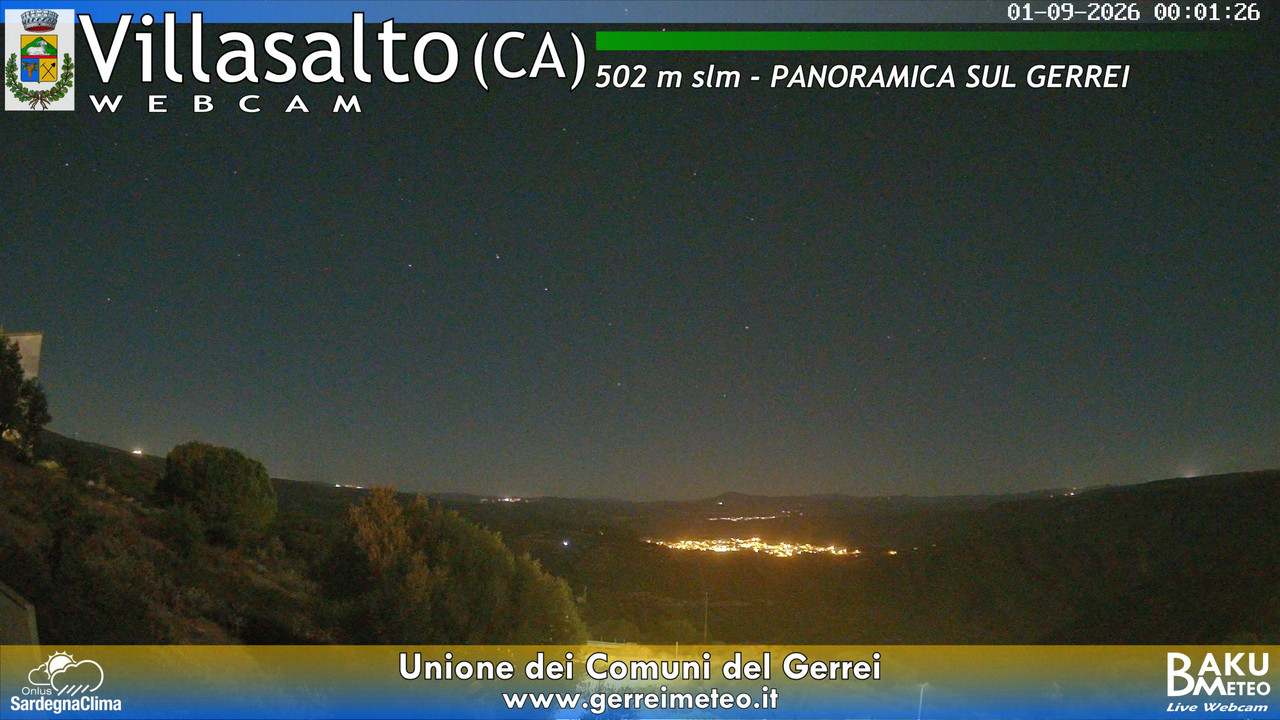 time-lapse frame, Villasalto webcam