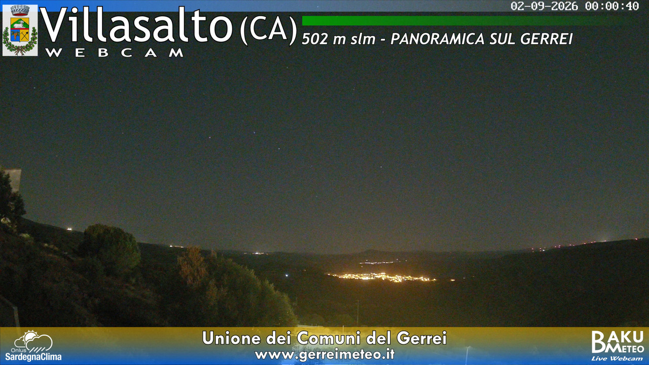 time-lapse frame, Villasalto webcam