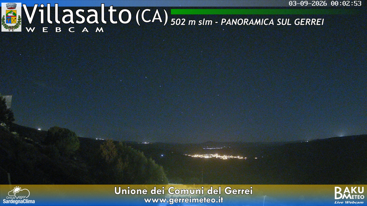 time-lapse frame, Villasalto webcam