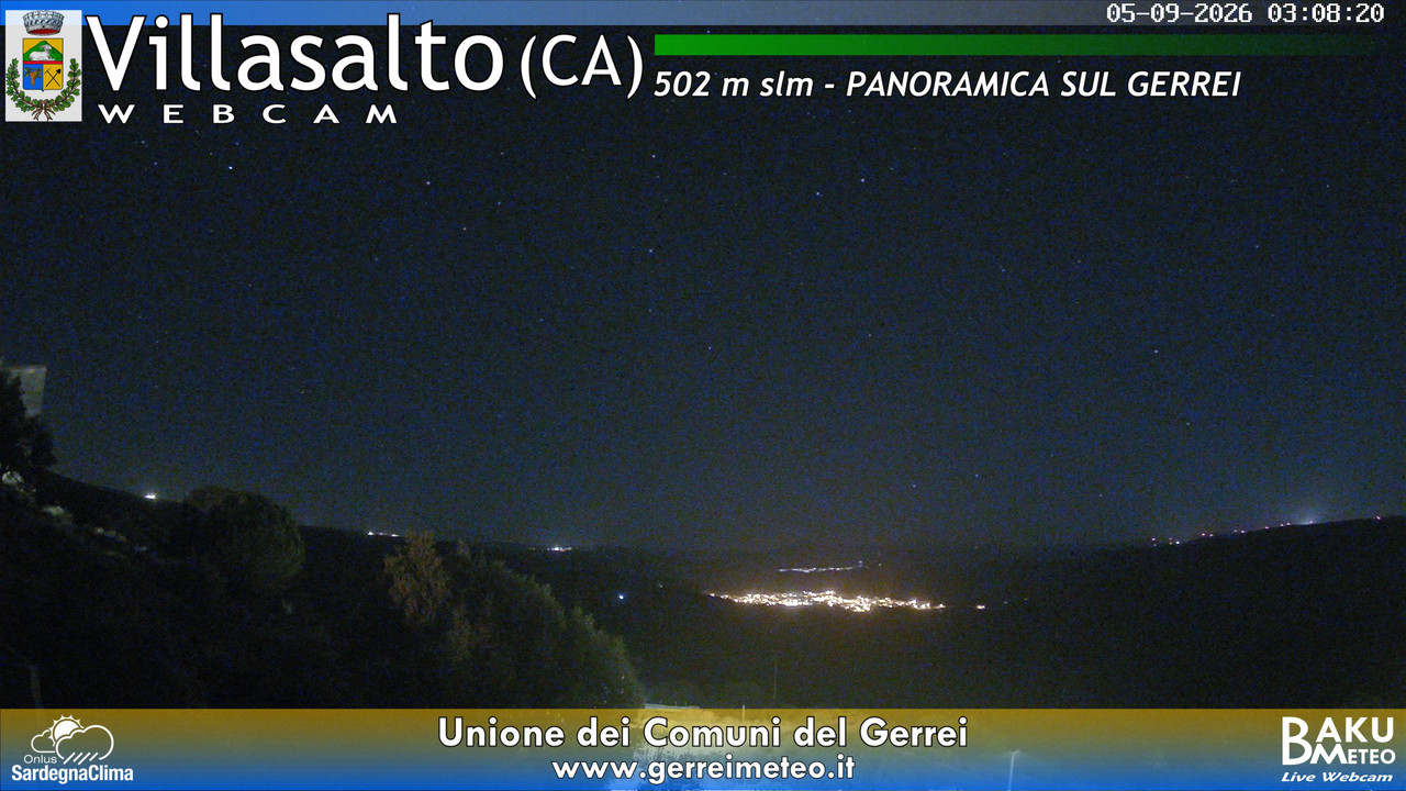 time-lapse frame, Villasalto webcam