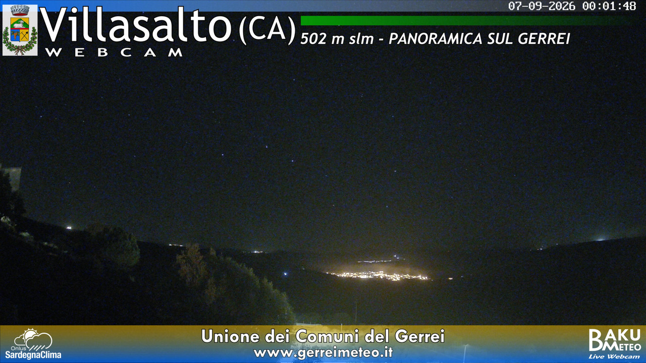 time-lapse frame, Villasalto webcam
