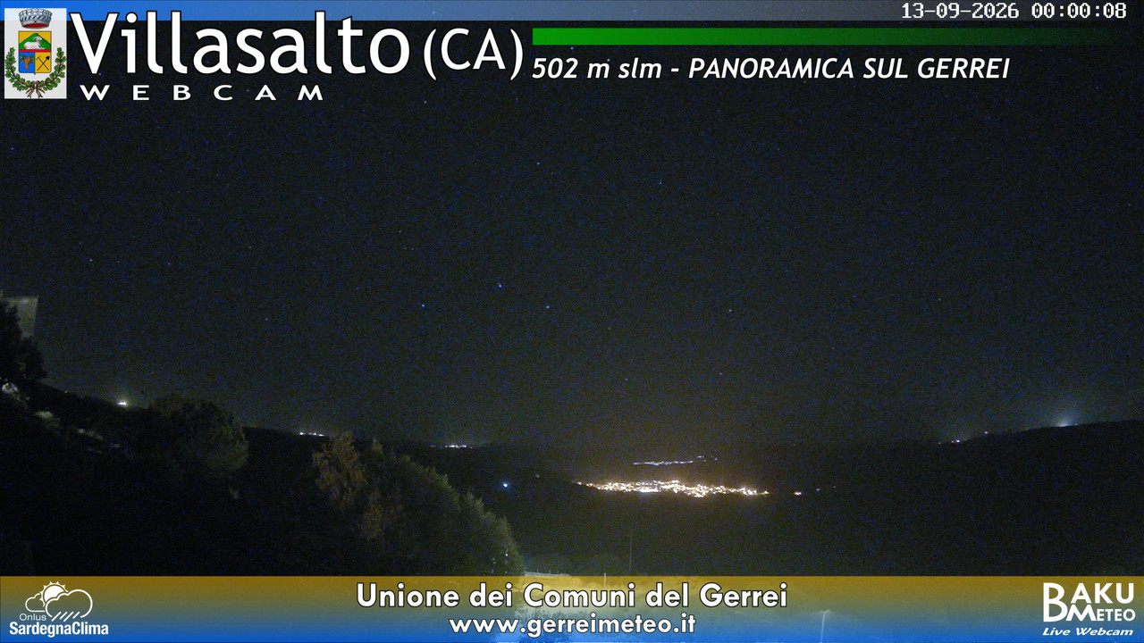 time-lapse frame, Villasalto webcam