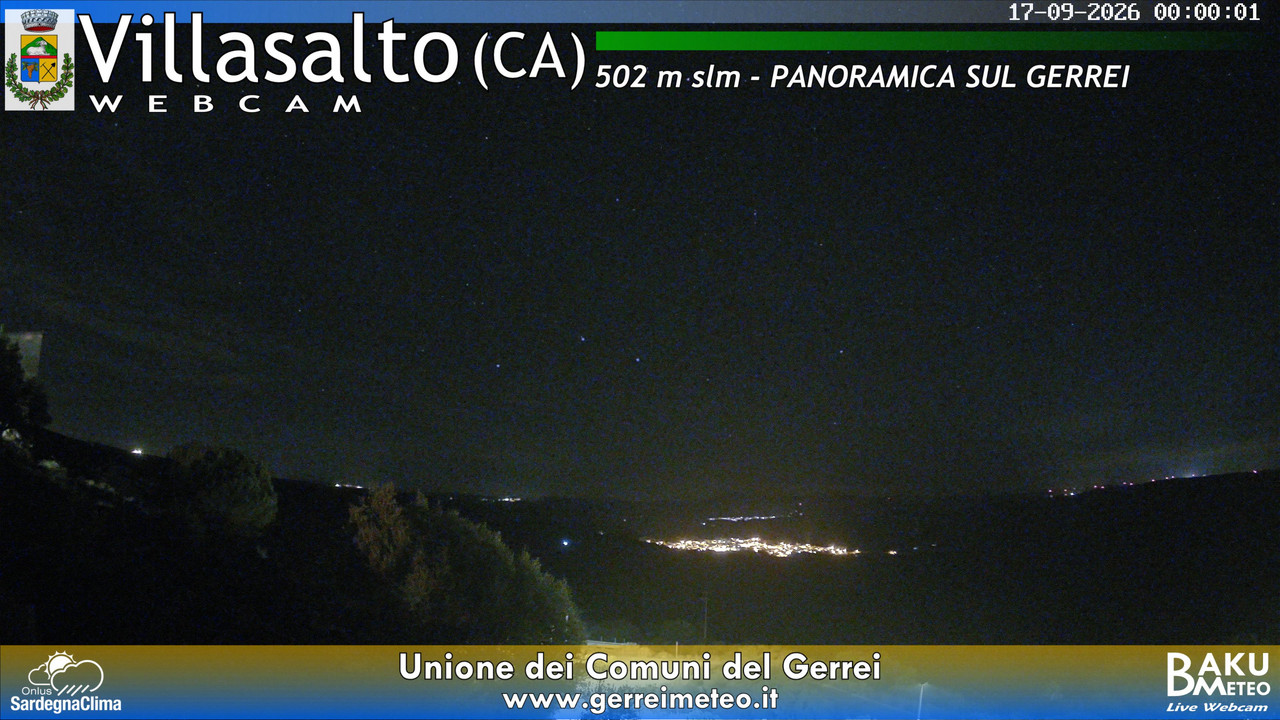 time-lapse frame, Villasalto webcam