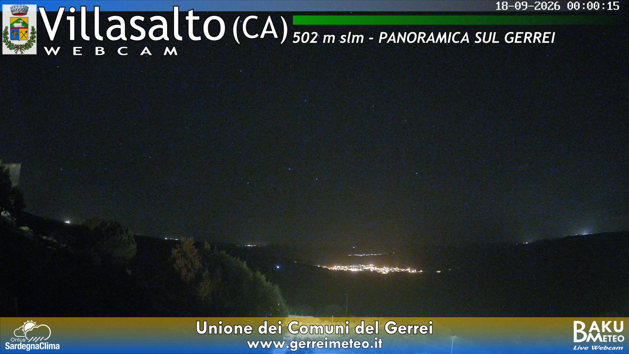 time-lapse frame, Villasalto webcam