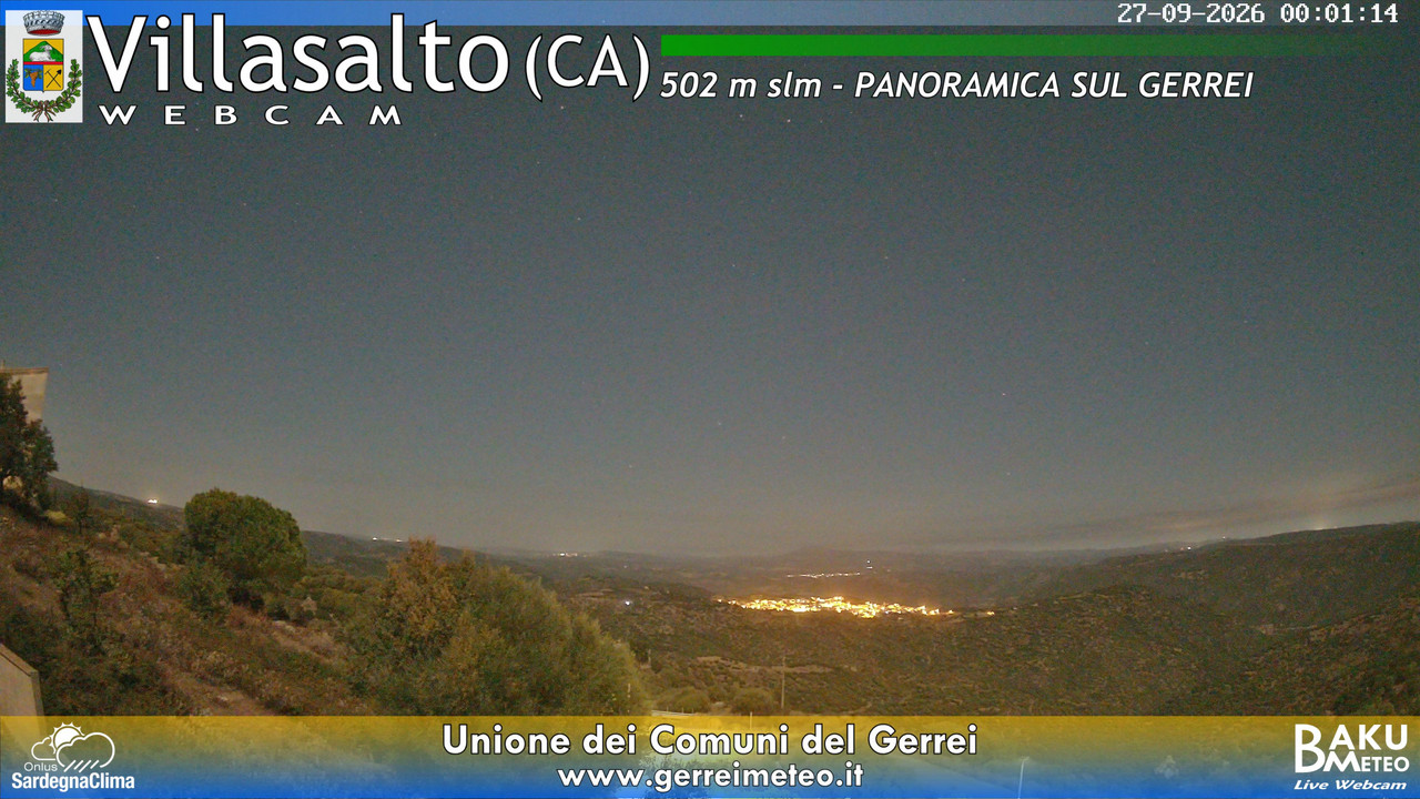 time-lapse frame, Villasalto webcam