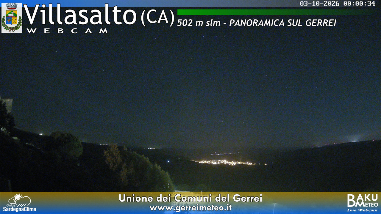 time-lapse frame, Villasalto webcam