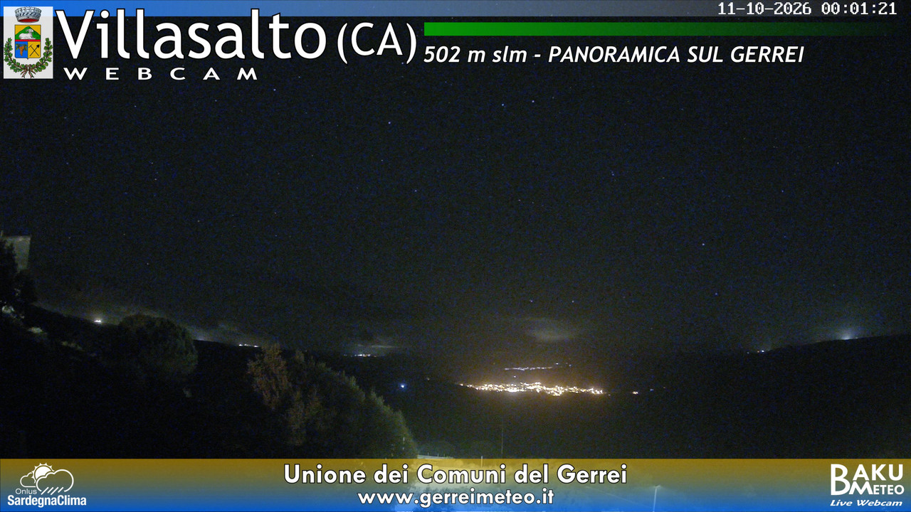 time-lapse frame, Villasalto webcam