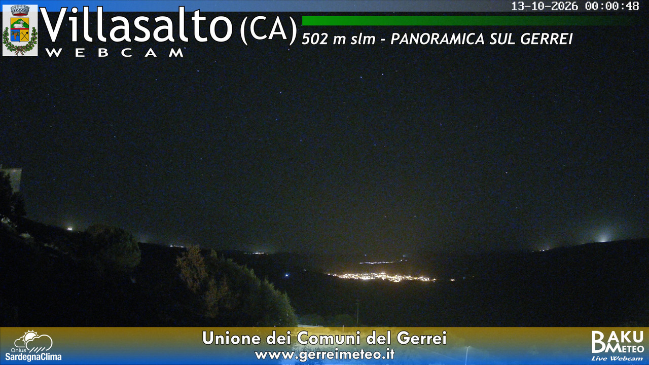 time-lapse frame, Villasalto webcam