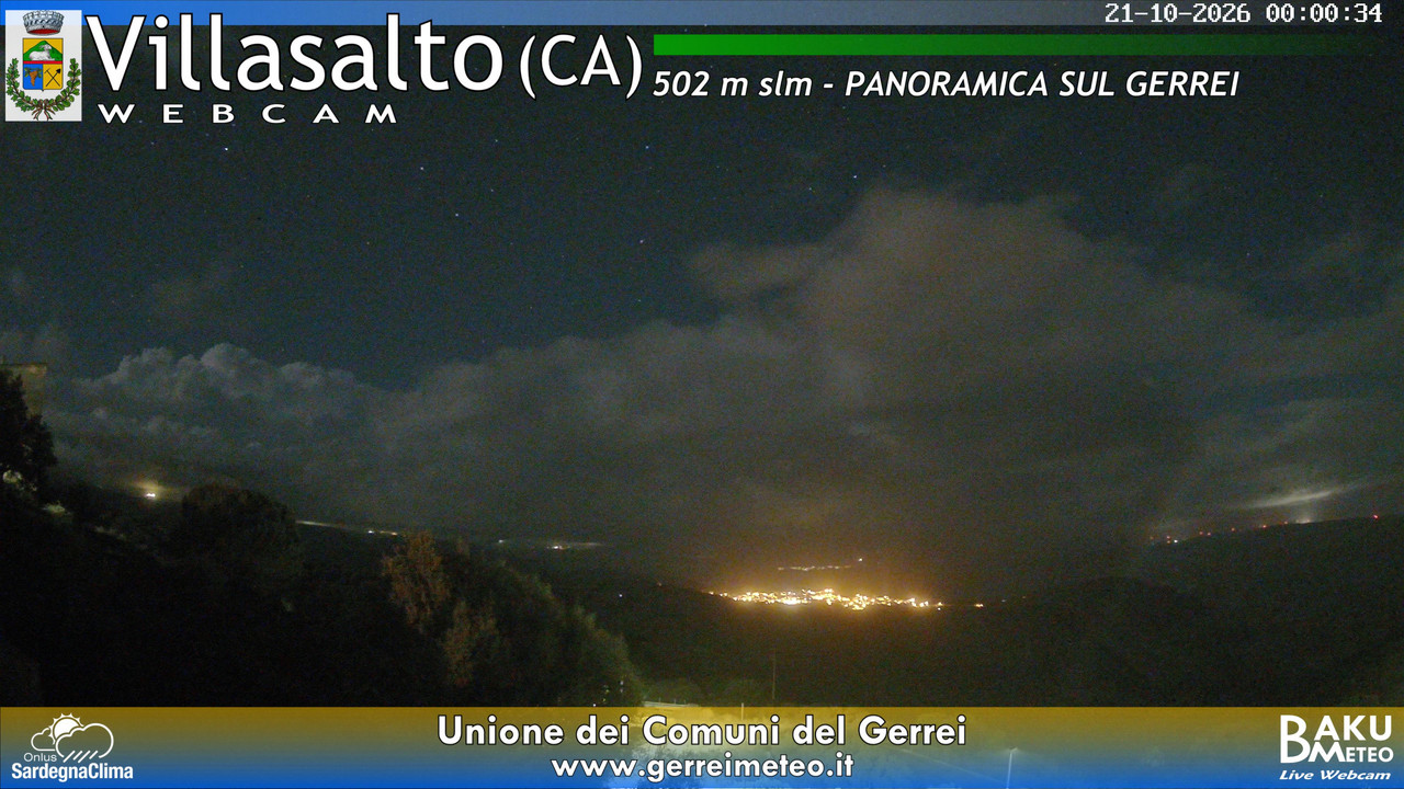 time-lapse frame, Villasalto webcam