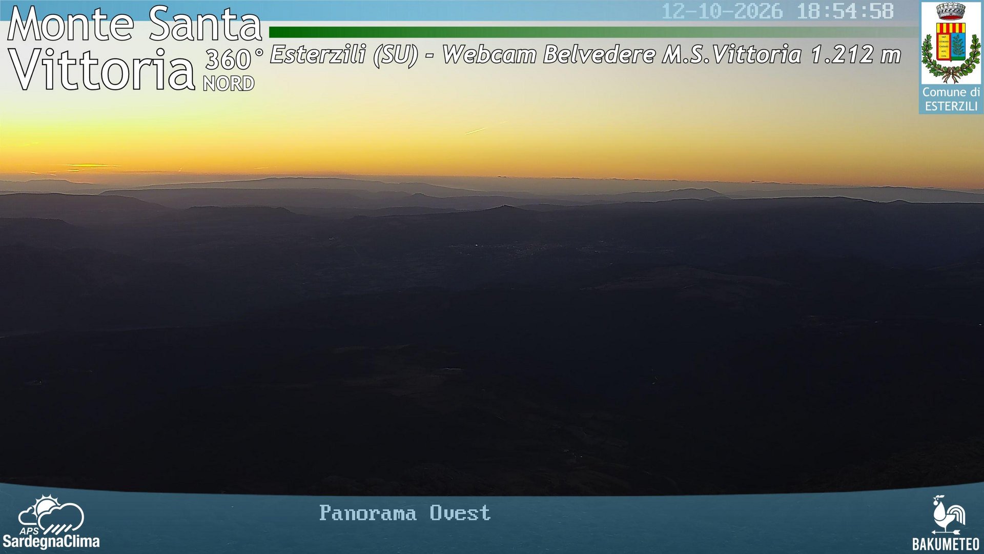 time-lapse frame, Monte Santa Vittoria Nord webcam