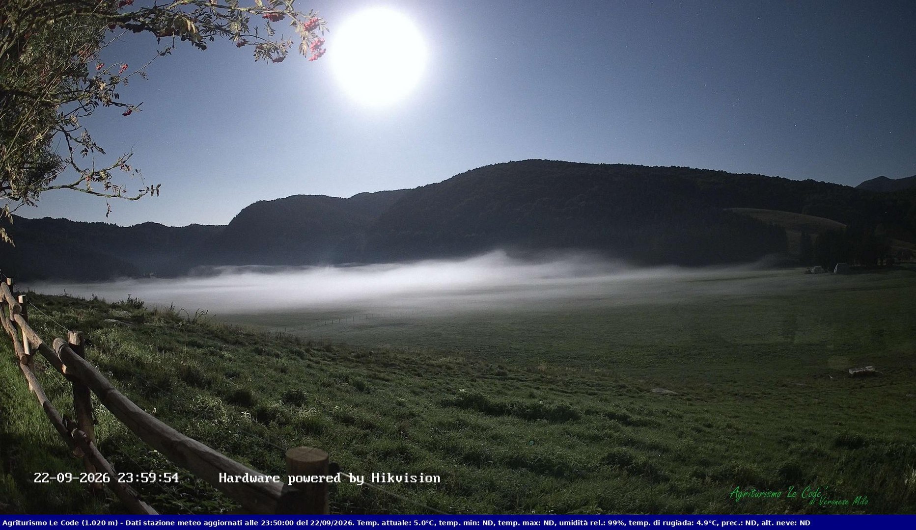 time-lapse frame, Webcam Cansiglio - verso la piana dei "Bech" webcam