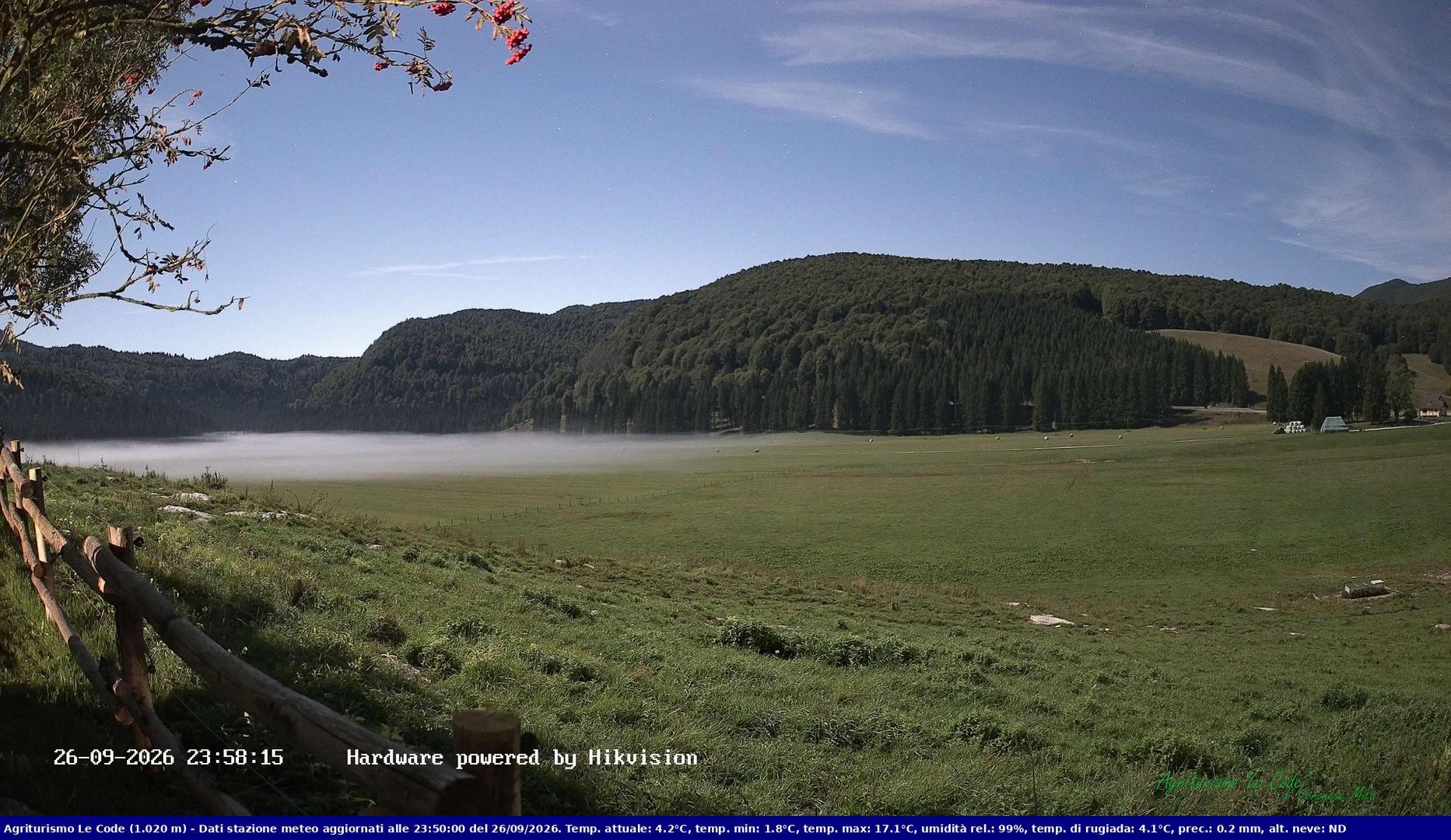 time-lapse frame, Webcam Cansiglio - verso la piana dei "Bech" webcam