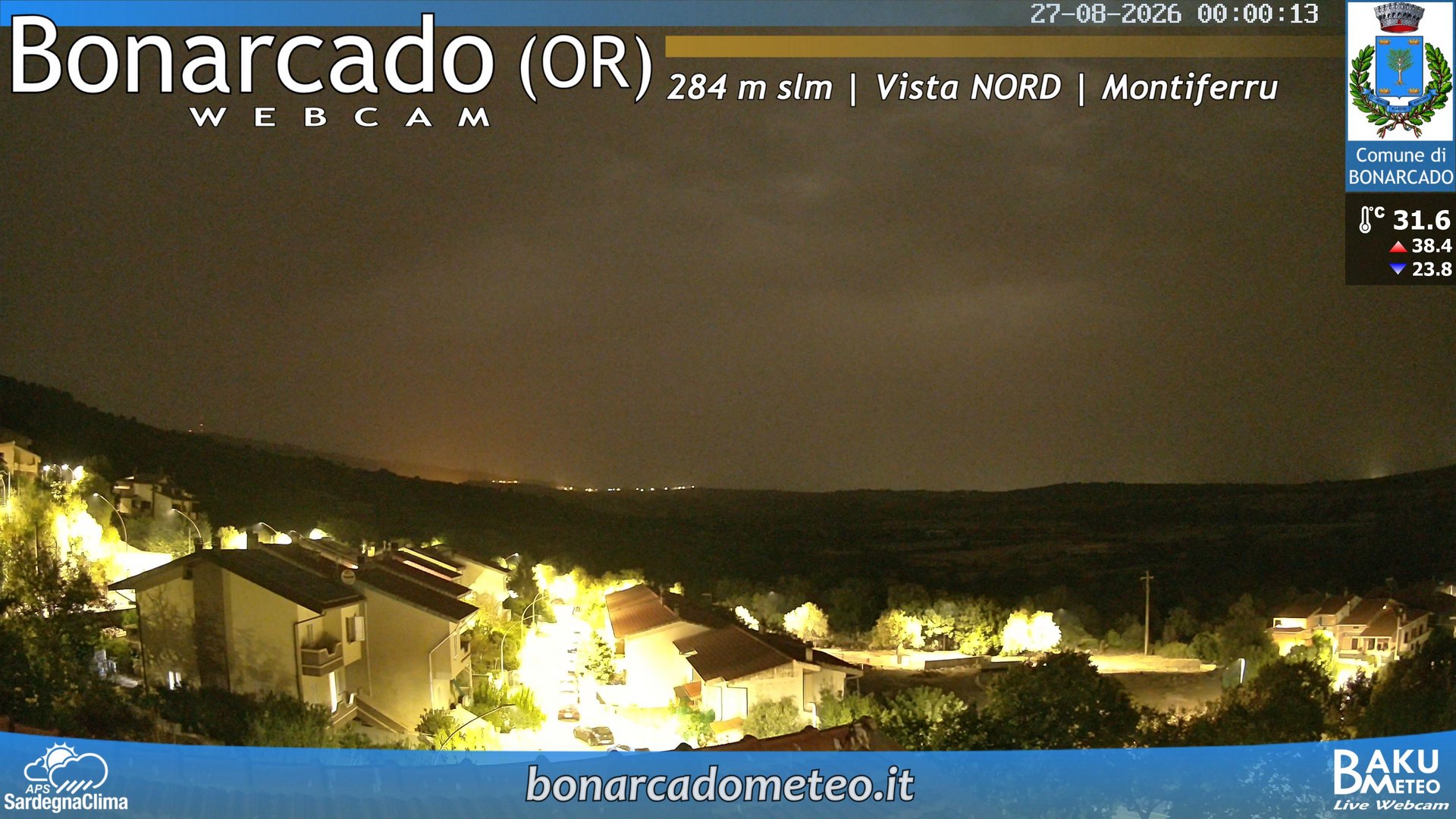 time-lapse frame, Bonarcado NORD webcam