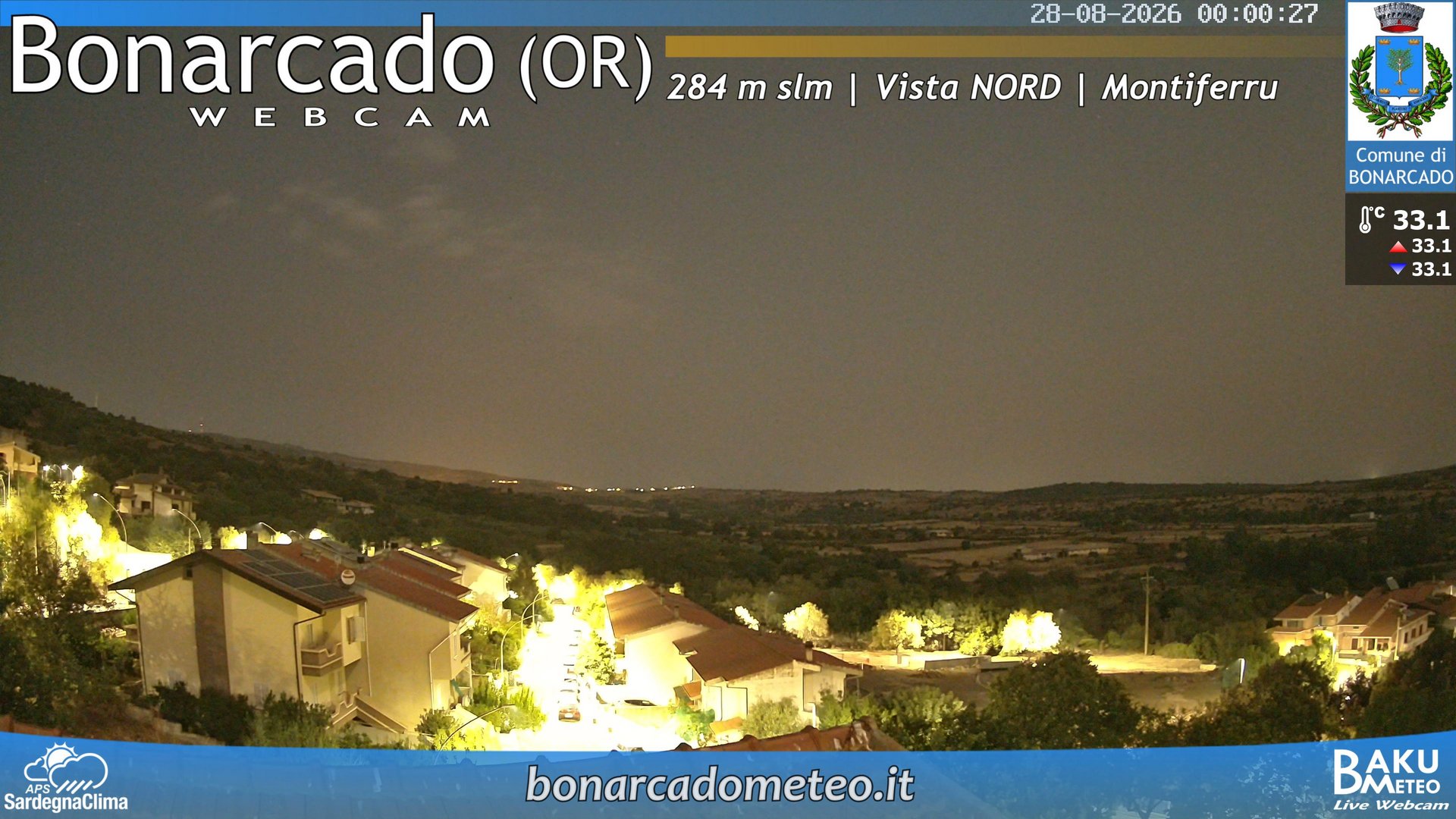 time-lapse frame, Bonarcado NORD webcam