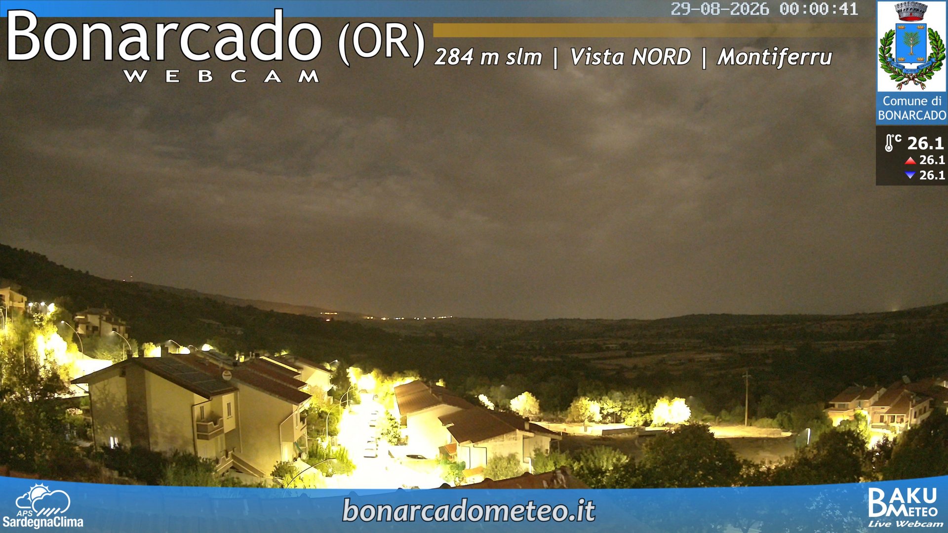 time-lapse frame, Bonarcado NORD webcam