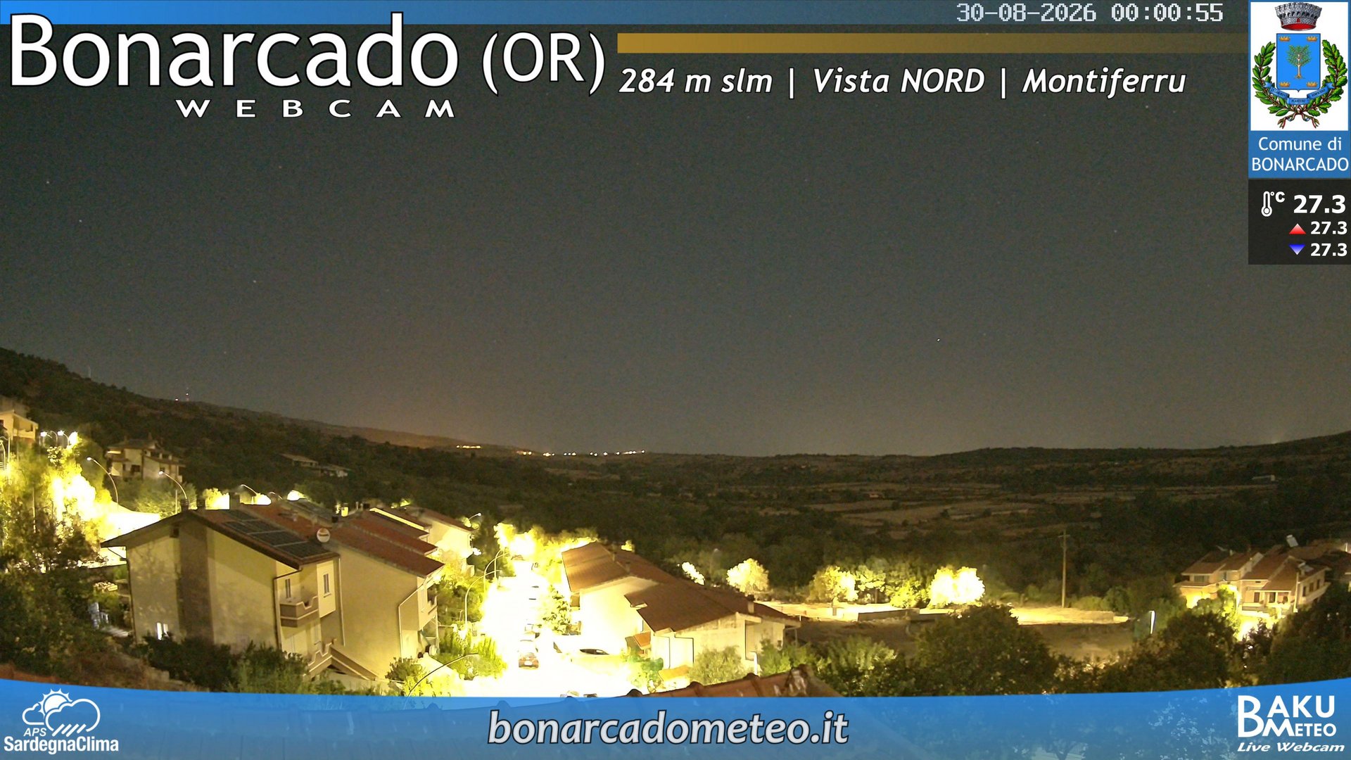 time-lapse frame, Bonarcado NORD webcam