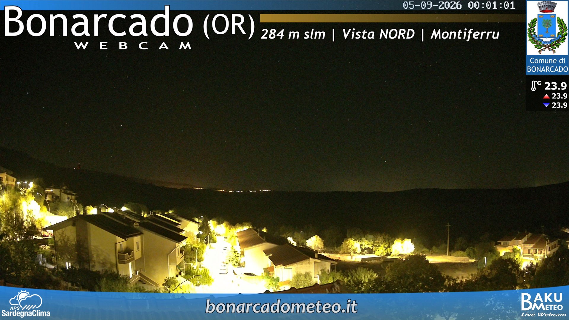 time-lapse frame, Bonarcado NORD webcam