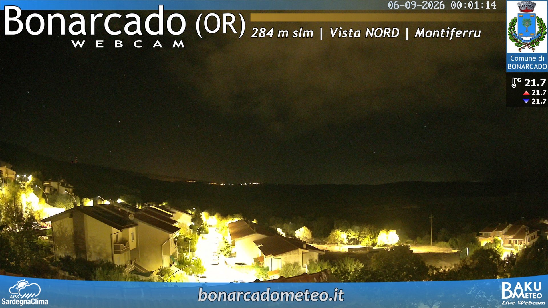 time-lapse frame, Bonarcado NORD webcam