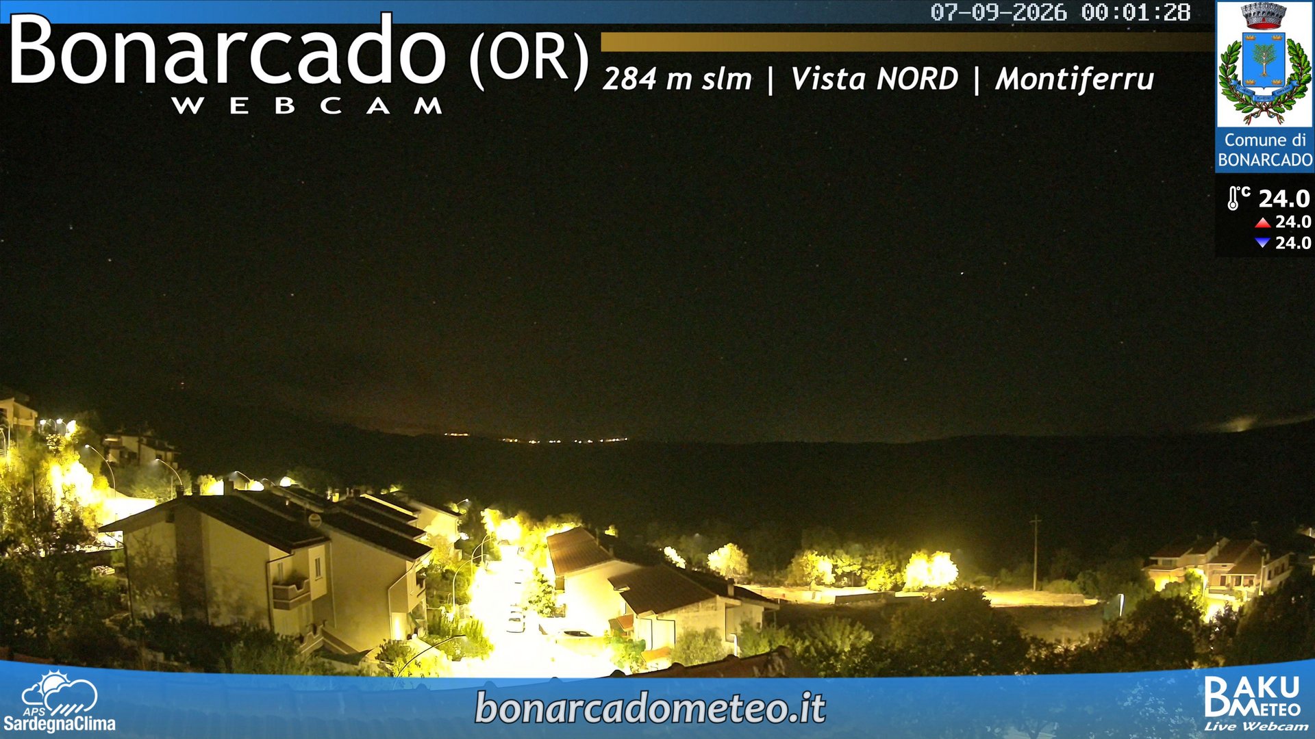 time-lapse frame, Bonarcado NORD webcam