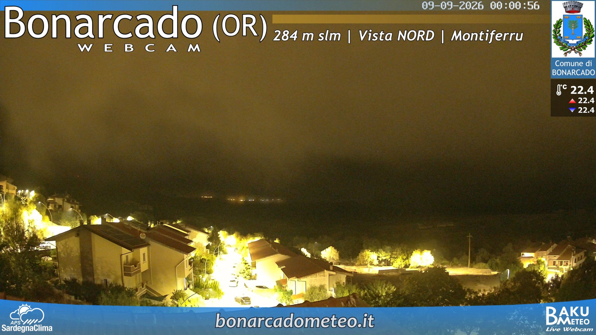 time-lapse frame, Bonarcado NORD webcam
