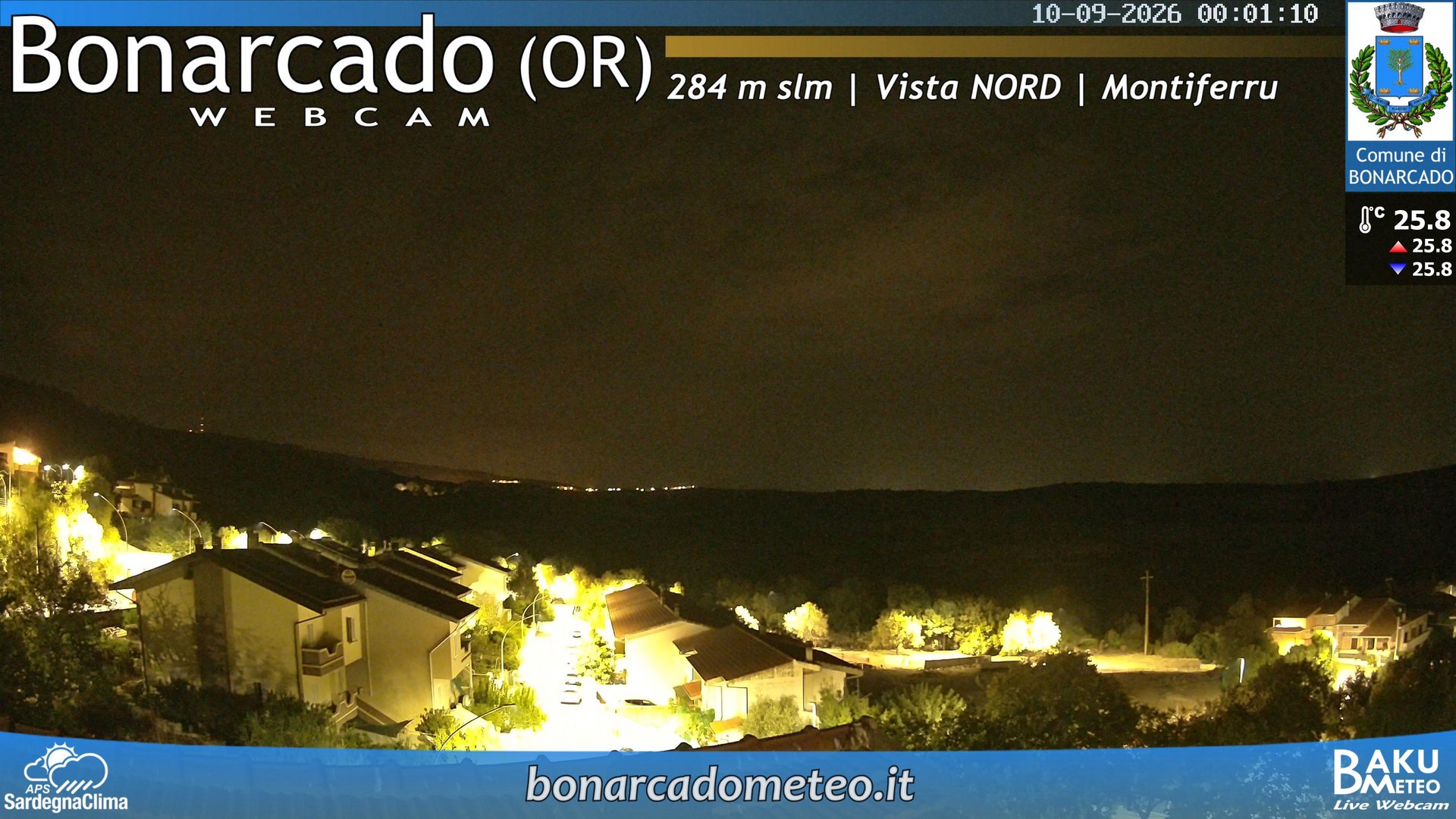 time-lapse frame, Bonarcado NORD webcam