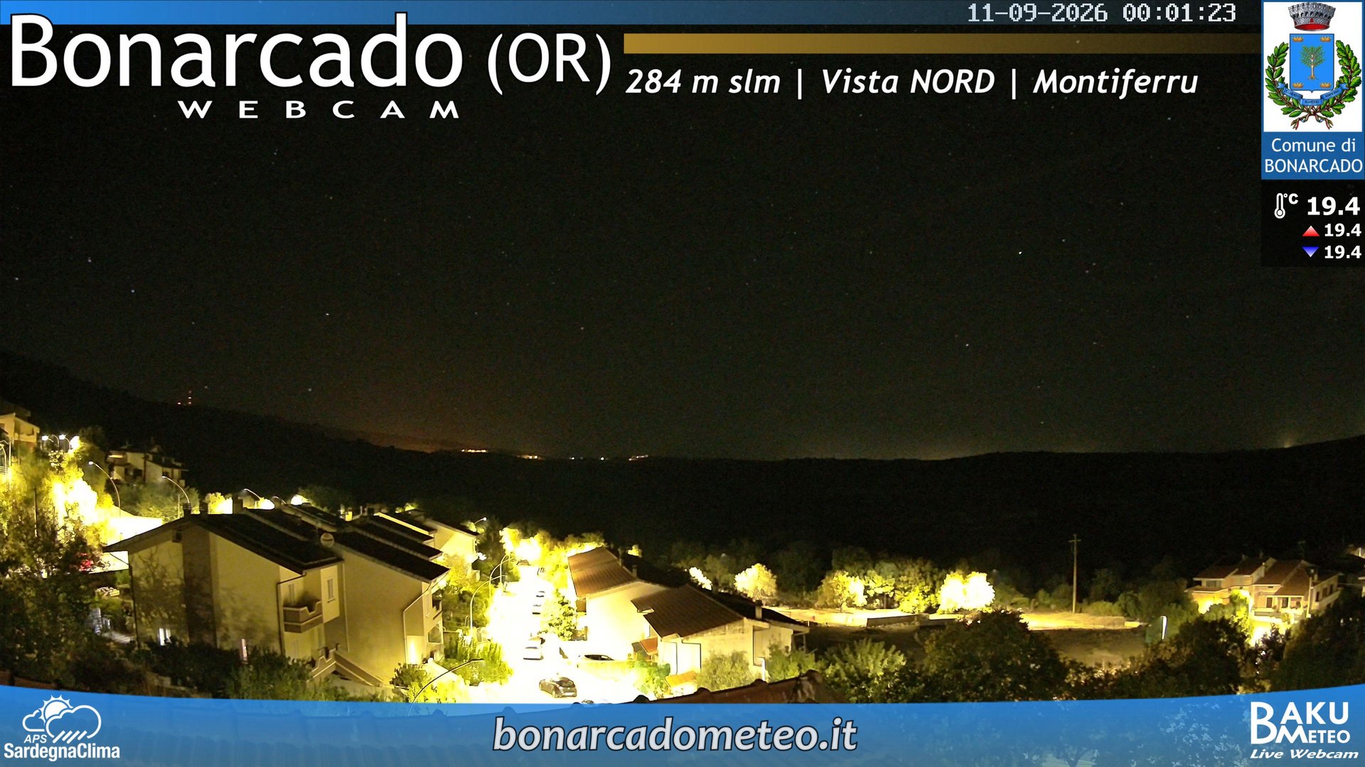 time-lapse frame, Bonarcado NORD webcam