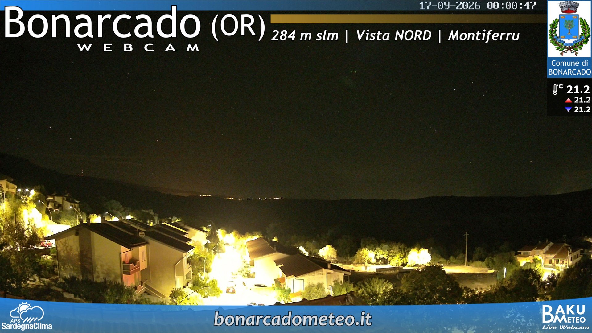 time-lapse frame, Bonarcado NORD webcam