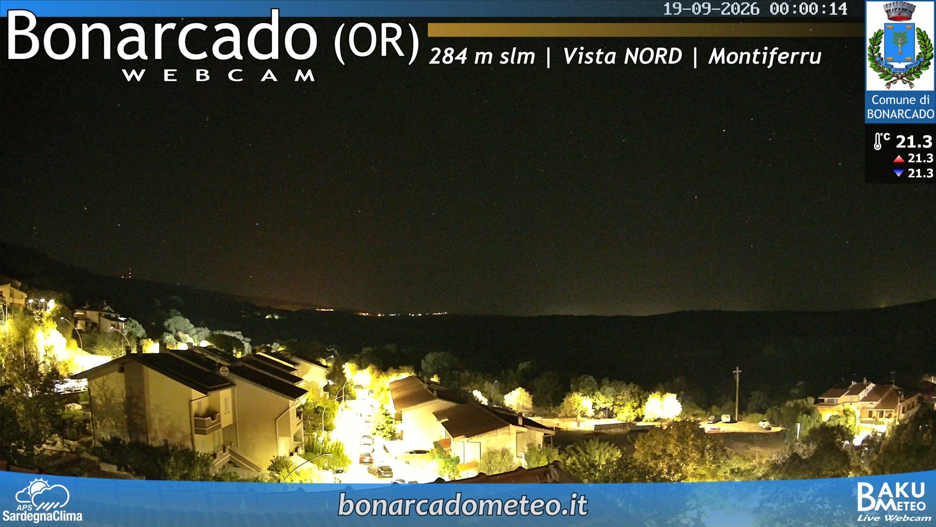 time-lapse frame, Bonarcado NORD webcam
