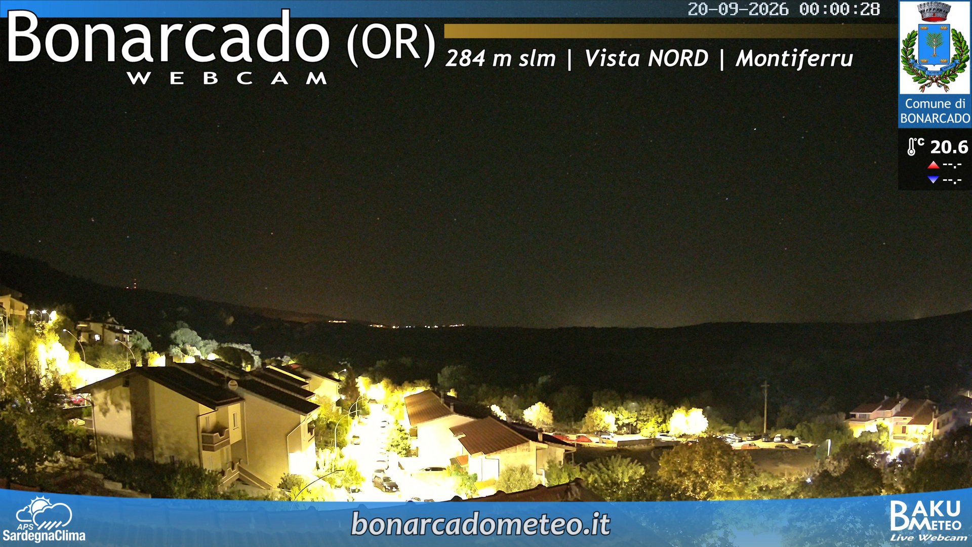 time-lapse frame, Bonarcado NORD webcam