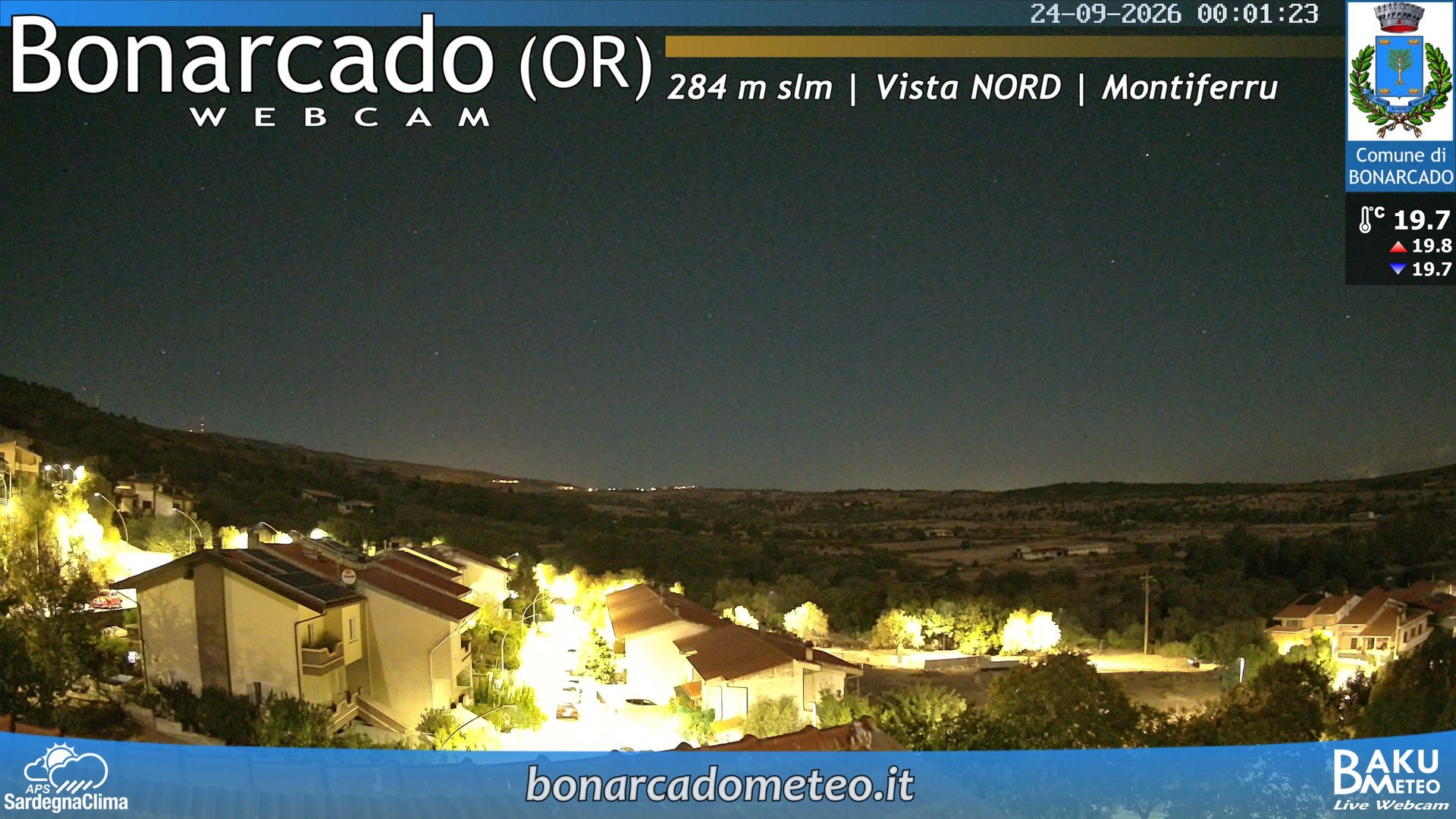time-lapse frame, Bonarcado NORD webcam