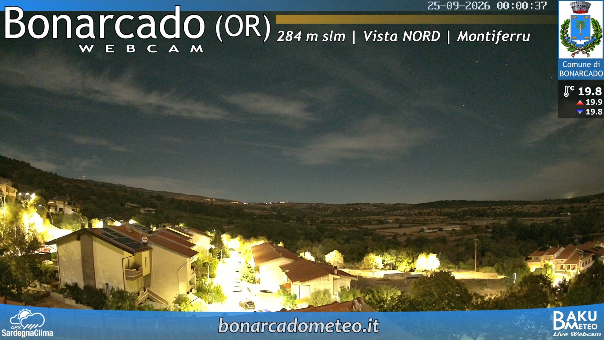 time-lapse frame, Bonarcado NORD webcam