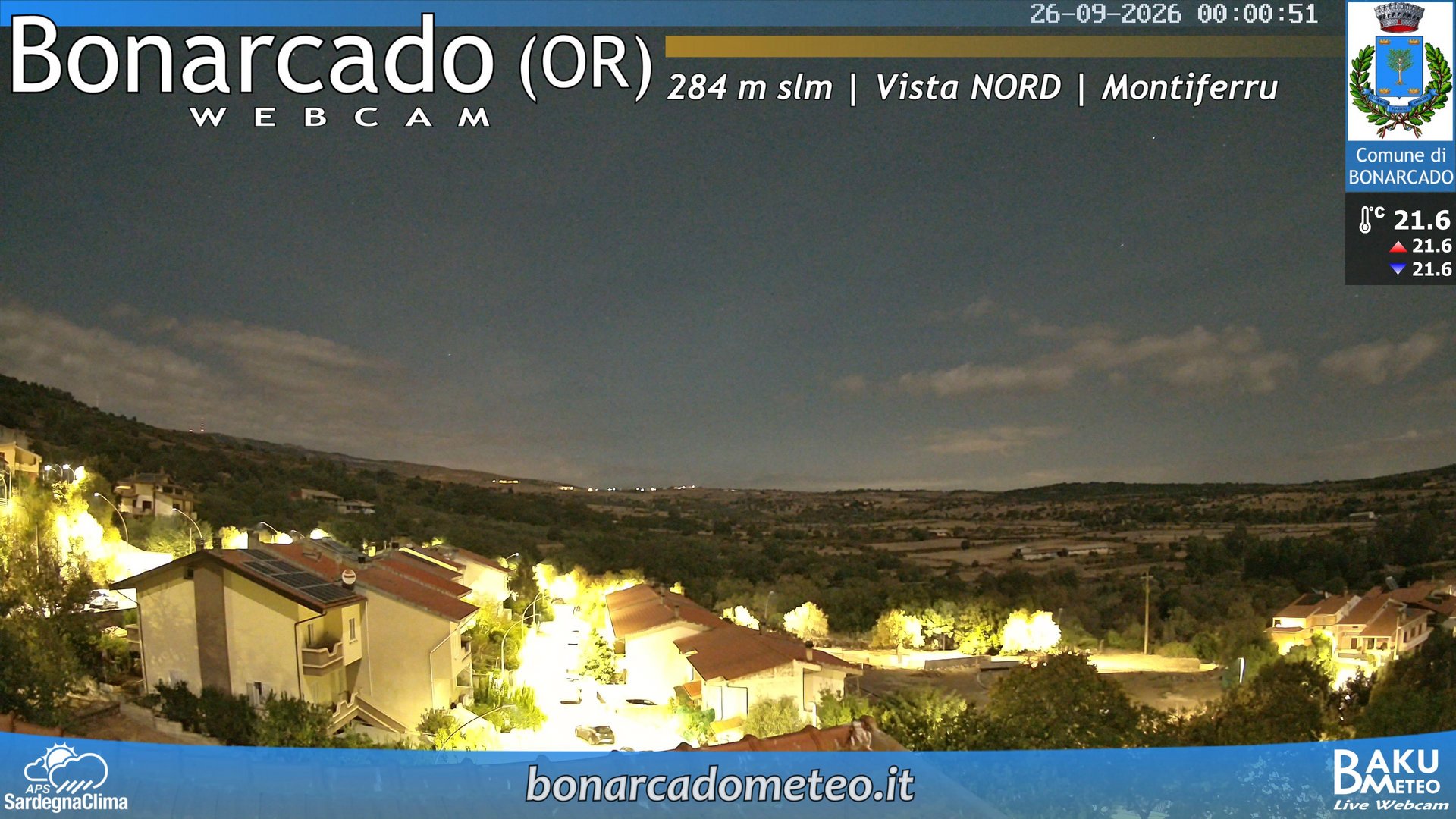 time-lapse frame, Bonarcado NORD webcam