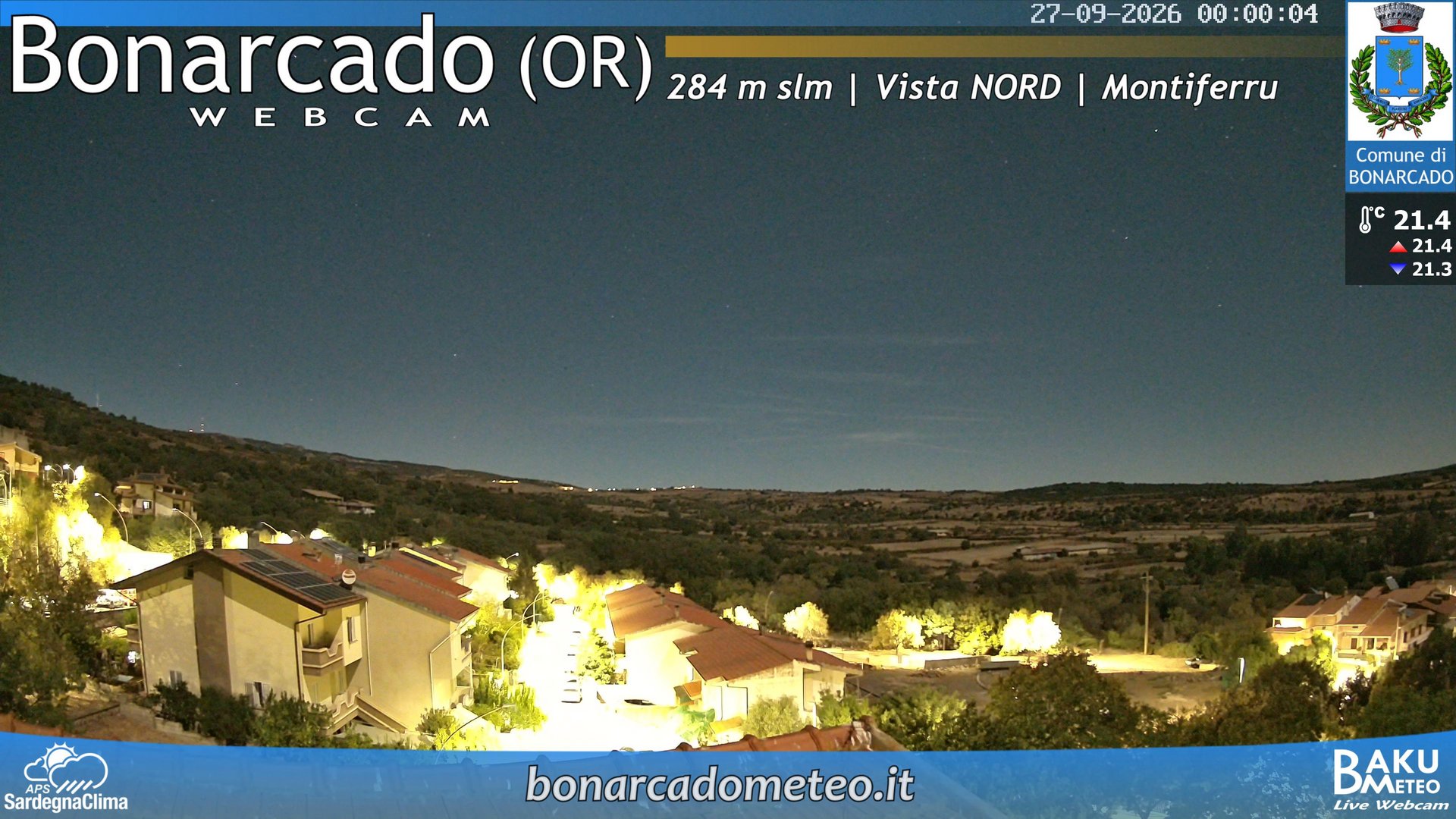 time-lapse frame, Bonarcado NORD webcam